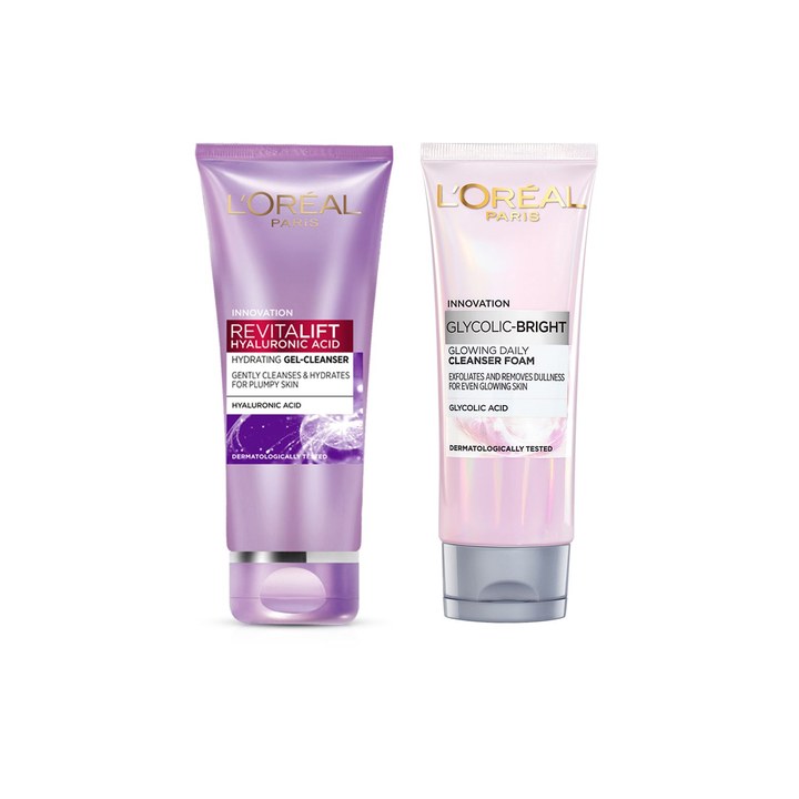 LOreal Set of Revitalift Hyaluronic Acid Gel Cleanser + Innovation Cleanser Foam