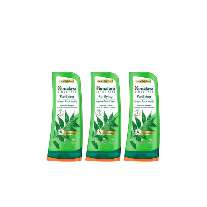 Himalaya Set of 3 Purifying Neem Face Wash to Prevent Pimples - 300 ml Each