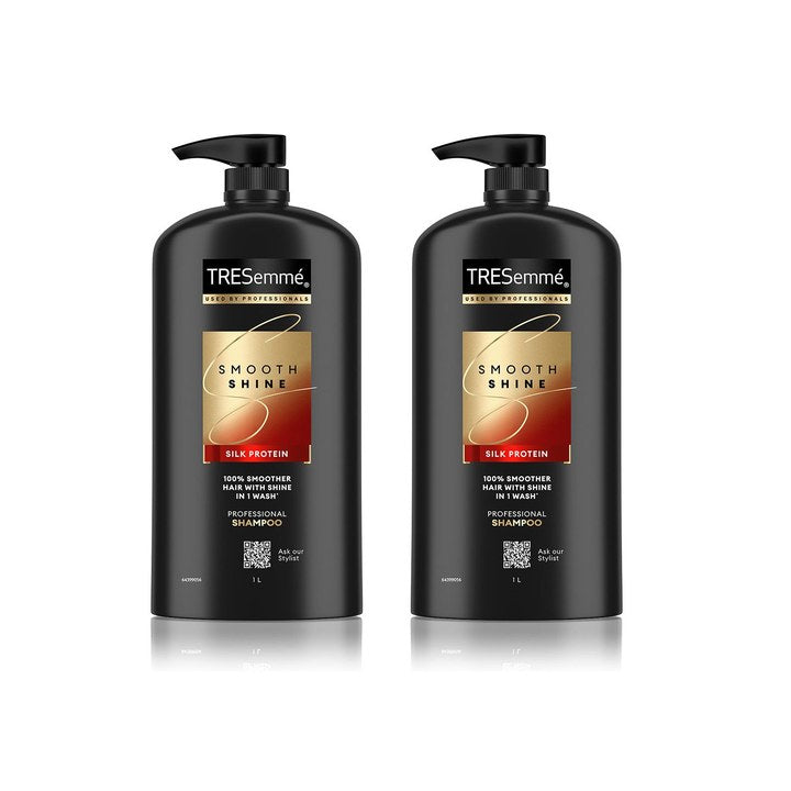 Tresemme Set of 2 Smooth & Shine Shampoo with Vitamin H & Silk Proteins - 1L each