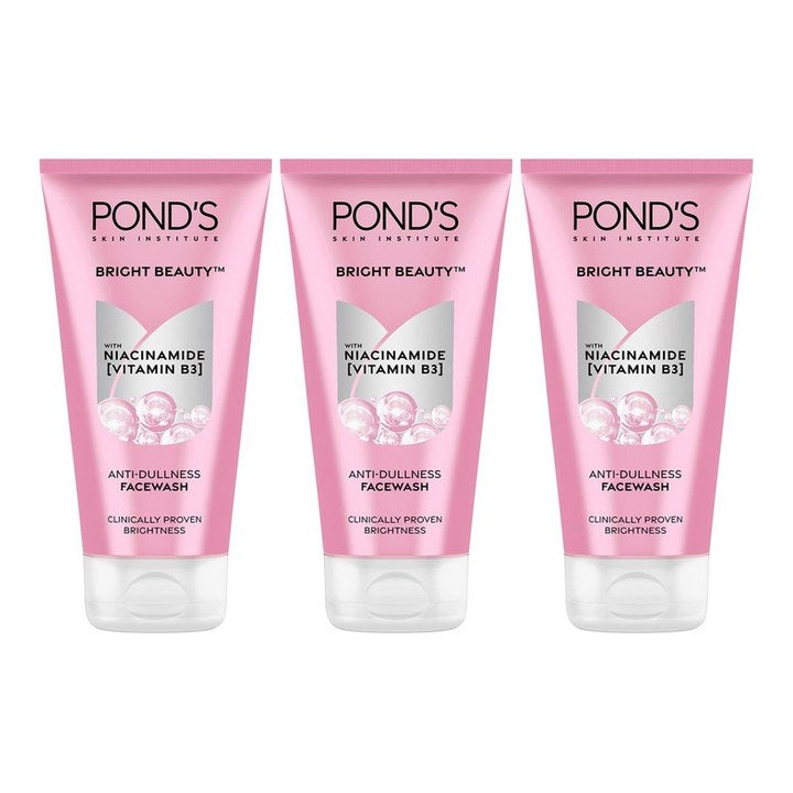 Ponds Set of 3 Bright Beauty Anti-Dullness Facewash with Vitamin B3 - 150 g each
