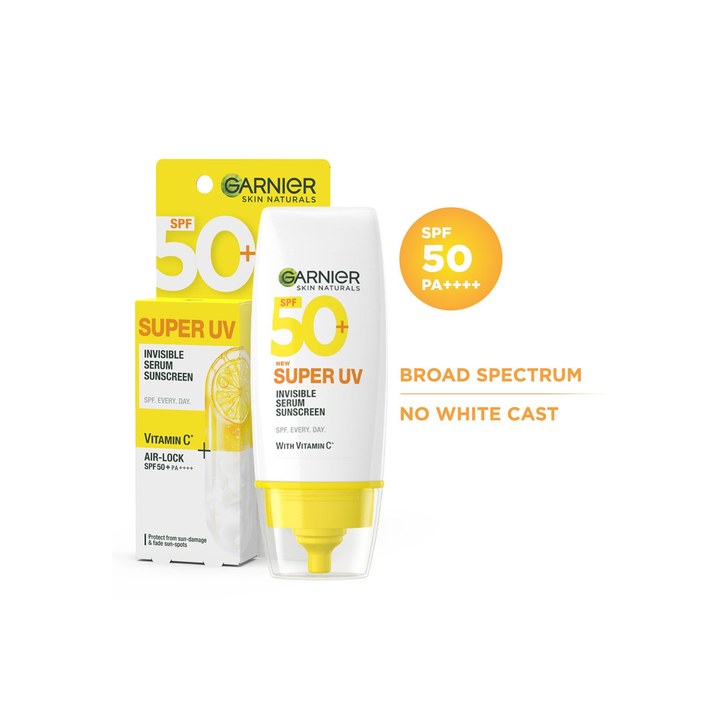 Garnier Super UV Invisible Serum Sunscreen SPF50 PA++++ - 99% Sun Damage Protection - 30ml