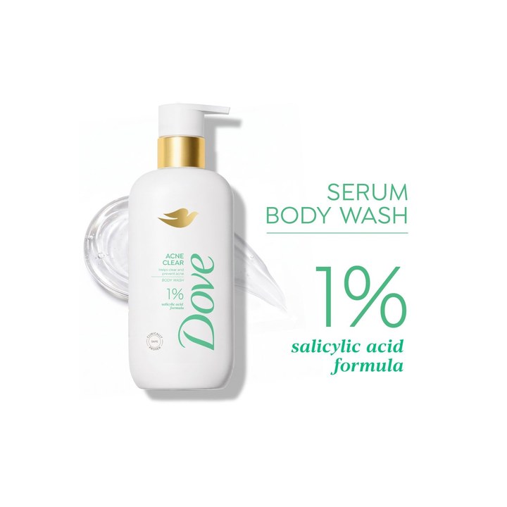 Dove 1% Salicylic Acid Formula Acne Clear Serum Body Wash - 300 ml