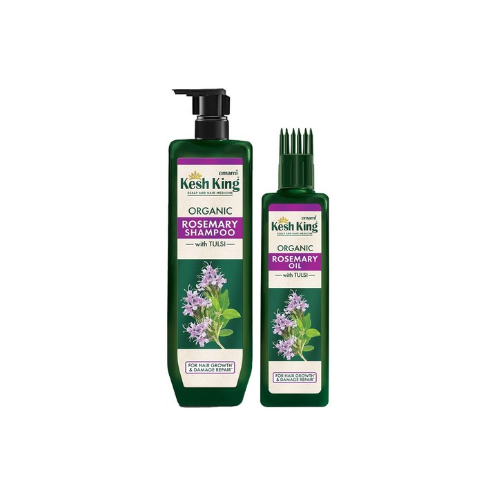 Kesh King Rosemary Hair Care Combo - Shampoo 300ml + Hair Oil 200ml