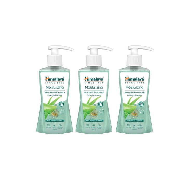 Himalaya Set of 3 Moisturizing Aloe Vera Face Wash - 200 ml each