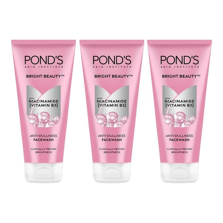 Ponds Set of 3 Bright Beauty Facewash with Niacinamide for Glass Skin - 200 g each