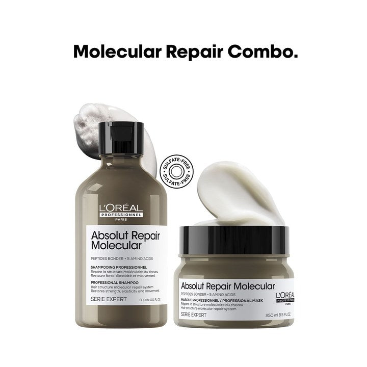 LOreal Professionnel Absolut Repair Molecular Shampoo & Mask Combo for Very Damaged Hair