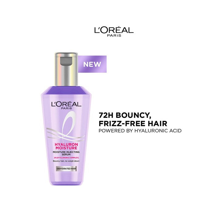 LOreal Paris Hyaluron Moisture Hair Serum With Hyaluronic Acid For Frizz-Free Hair - 80ml