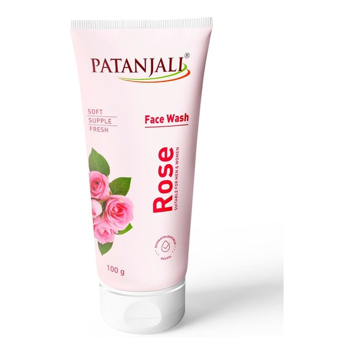 Patanjali Rose Face Wash with Aloevera & Neem - 100 g