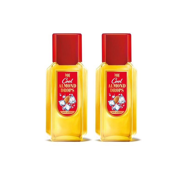 BAJAJ CONSUMER CARE Set of 2 Cool Almond Drops Hair Oil - 300 ml each