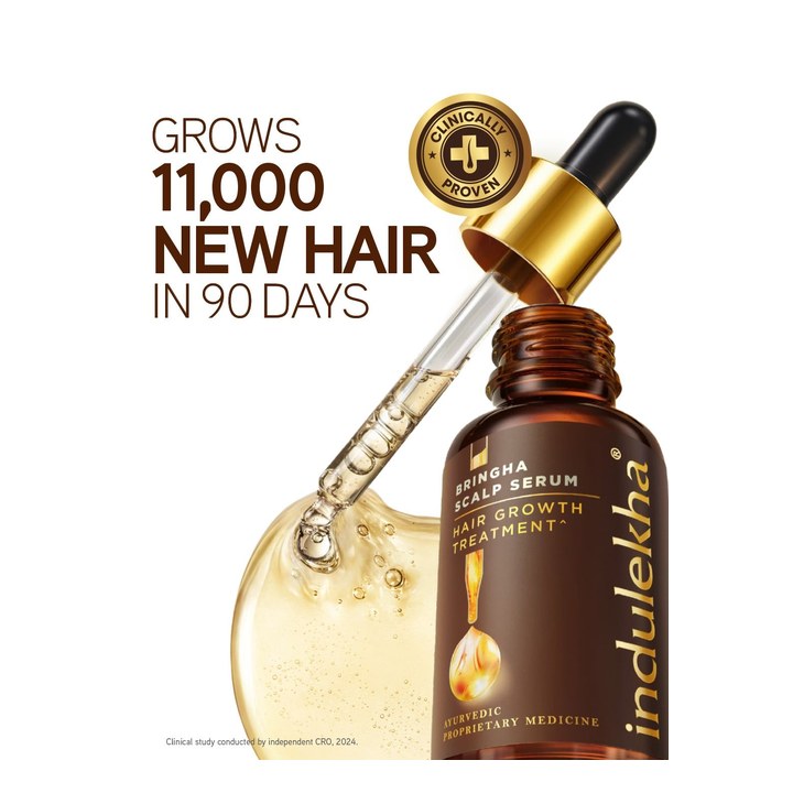 Indulekha Bringha Hair Growth Treatment Ayurvedic Scalp Serum - 30ml