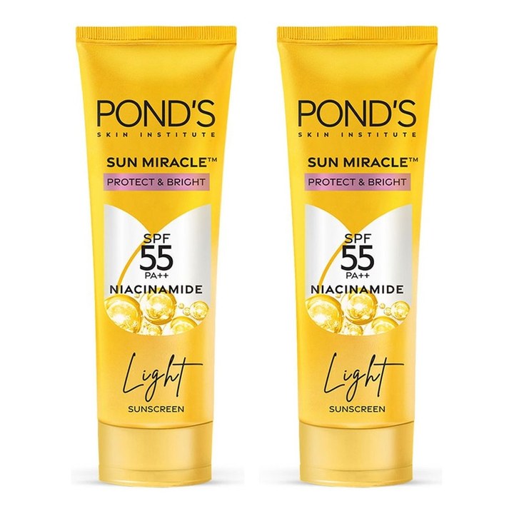 Ponds Set of 2 UVA UVB SPF55 PA++ Serum Boost Sunscreen with Niacinamide-C - 50 g each