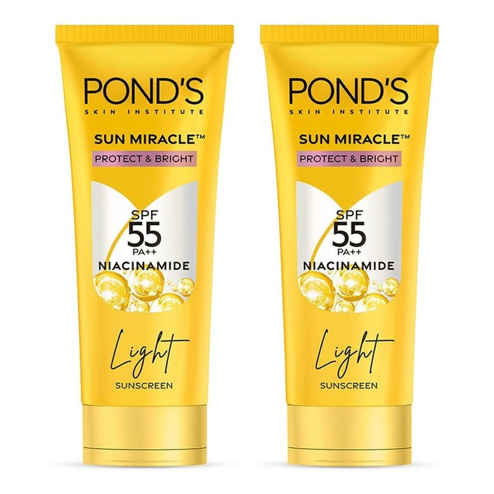 Ponds Set of 2 UVA UVB SPF 55 PA++ Serum Boost Sunscreen with Niacinamide-C - 100 g each
