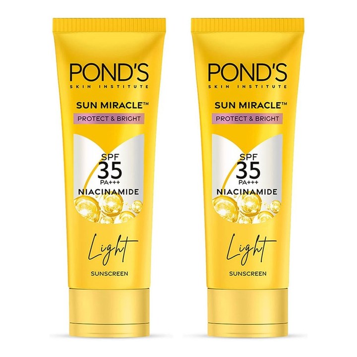 Ponds Set of 2 Sun Miracle SPF 35 PA+++ Light Sunscreen with Niacinamide - 50 g each