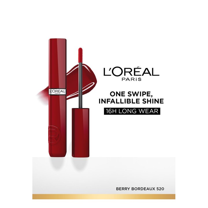LOreal Paris Infallible Laque Resistance Longwear Liquid Lipstick 4ml - Berry Bordeaux 520