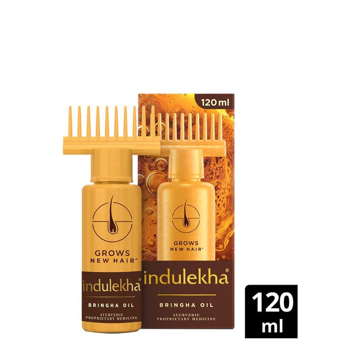 indulekha Bringha Hair Oil with Amla & Almond to Reduce Hair Fall & Grow New Hair - 120 ml