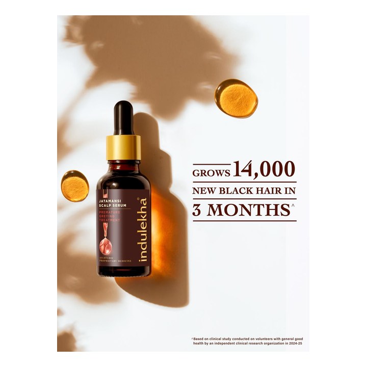 indulekha Jatamansi Premature Greying Treatment Scalp Serum with Hibiscus & Bringha - 30ml