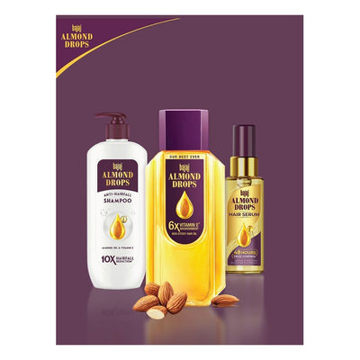 BAJAJ CONSUMER CARE Hair Oil & Anti-Hair Fall Shampoo 340ml each with Hair Serum 50ml