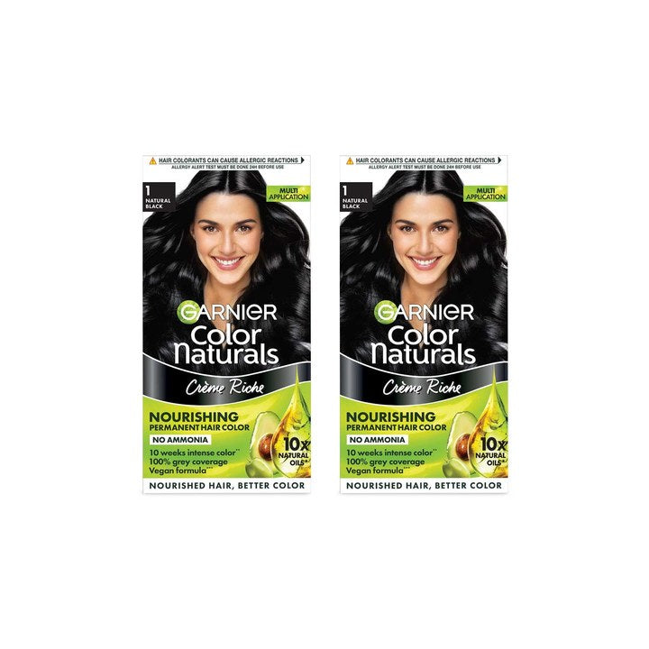 Garnier Set of 2 Color Naturals Nourishing Permanent Hair Color - Natural Black 1