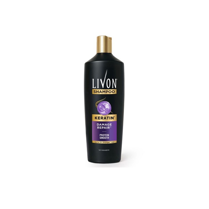 Livon Keratin Damage Repair Shampoo for Smooth & 5x Stronger Hair - 340 ml
