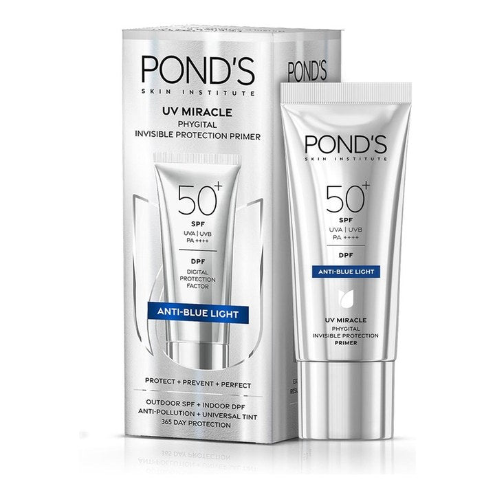 Ponds Anti-Blue Light UV Miracle SPF50 PA++++ & DPF Primer Tinted Sunscreen - 50 g