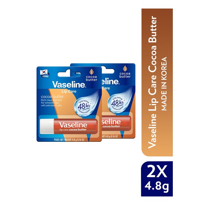 Vaseline Set of 2 Lip Balm Stick - Cocoa