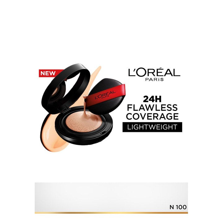 LOreal Paris Infallible Cushion Foundation with Glass-Skin Finish 11g - Shade N100