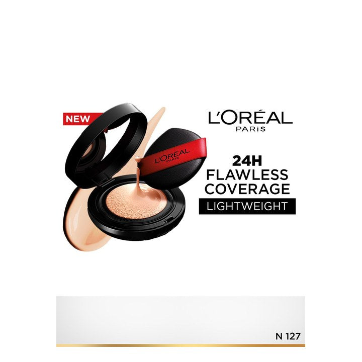 LOreal Paris Infallible Cushion Foundation with Glass-Skin Finish 11g - Shade N127