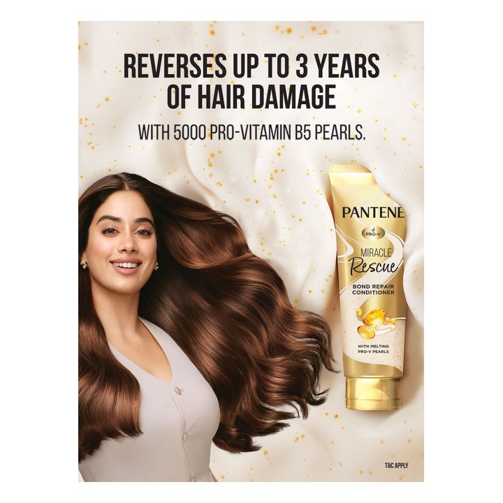 Pantene Miracle Rescue Bond Repair Conditioner with Melting Pro-V Pearls - 180 ml