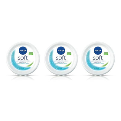 Nivea Set of 3 Soft Light Moisturizing Cream with Vitamin E & Jojoba Oil - 300 ml each