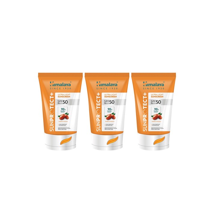 Himalaya Set of 3 SunProtect+ Ultra-Light Sunscreen Cream with SPF50 PA ++++ - 30g Each