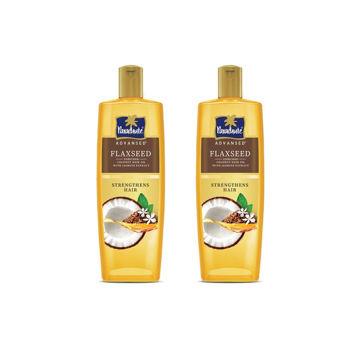 Parachute Advansed Set of 2 Flaxseed Enriched Coconut Hair Oil with Jasmine - 300 ml each