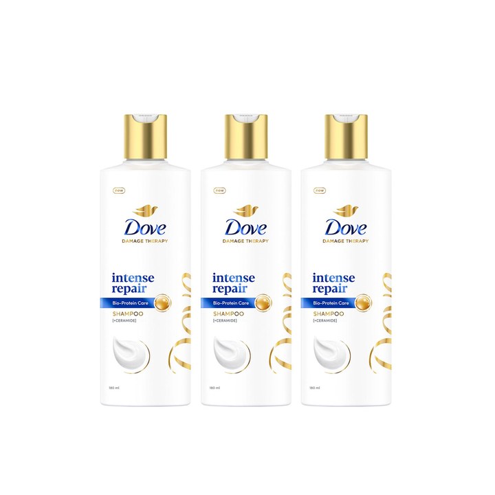 Dove Set of 3 Intense Repair Shampoo with Bio-Protein Care - 180ml each