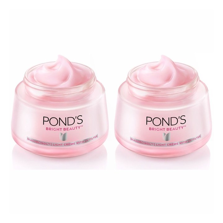 Ponds 2Pcs Bright Beauty Light Cream with UV Filter Niasorcinol for Dark Spots - 50g each