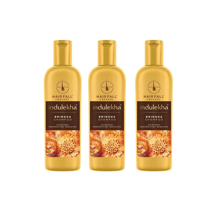 Indulekha Set of 3 Hairfall Control Bringha Shampoo - 100ml each