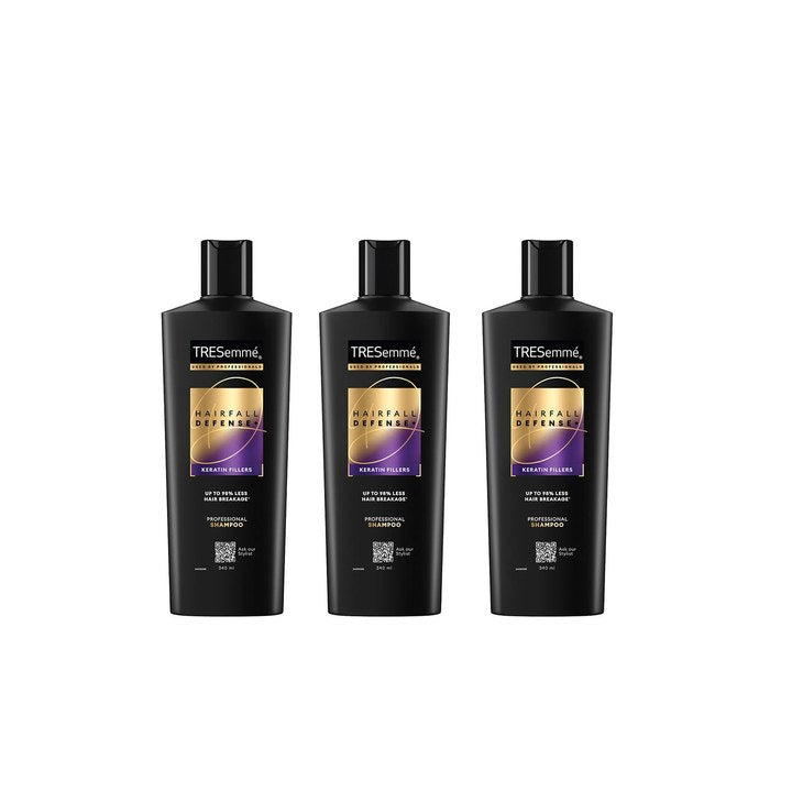 TRESemme Set of 3 Hairfall Defense+ Shampoo with Keratin Fillers - 340ml each