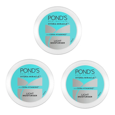 Ponds Set of 3 Hydra Miracle Light Moisturiser with Cera-Hyamino - 200ml each