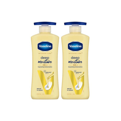Vaseline Set of 2 Deep Moisture Body Lotion with Ceramides Hyaluron - 400ml each