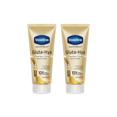 Vaseline Set of 2 Non-Sticky Gluta-Hya Flawless Glow Serum-in-Lotion - 200 ml