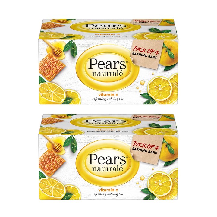 Pears Set Of 2 Naturale Vitamin C Soap 125g Each - 4 Pieces Each