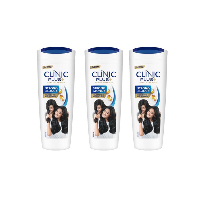 Clinic Plus Set Of 3 Strong & Long Shampoo With Milk Protein - 175ml Each