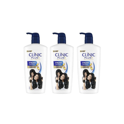 Clinic Plus Set Of 3 Strong & Long Shampoo With Milk Protein - 650ml Each