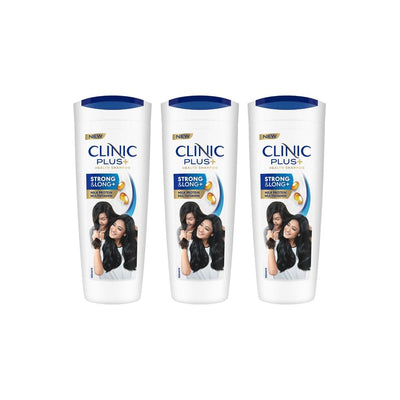 Clinic Plus Set Of 3 Strong & Long Shampoo With Milk Protein & Multivitamins - 355ml Each