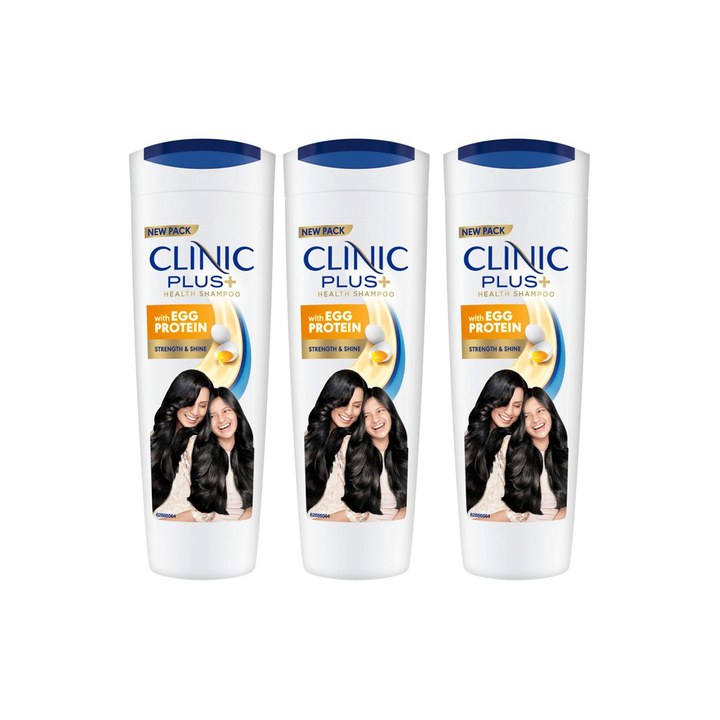 Clinic Plus Set Of 3 Strength & Shine Shampoo With Egg Protein - 175ml Each