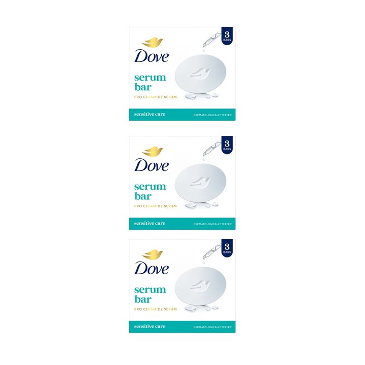 Dove Set Of 3 Advanced Serum Bar with Pro-Ceramide Serum 125g Each - 3 Pcs Each Pack