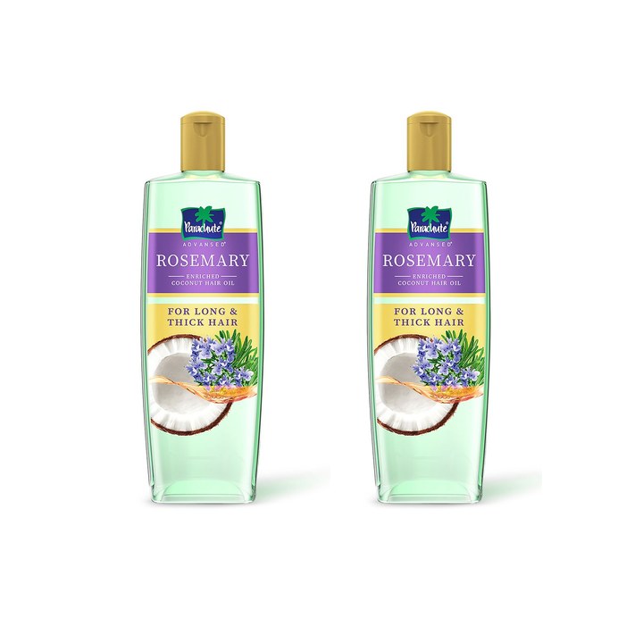 Parachute Set of 2 Advanced Rosemary-Enriched Coconut Hair Oils - 300 ml each