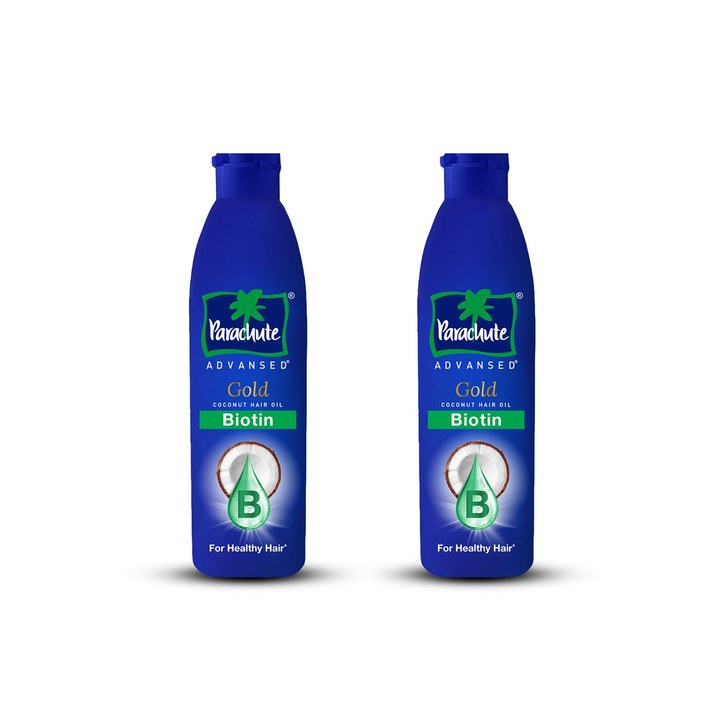 Parachute Set Of 2 Advansed Gold Biotin Coconut Hair Oil - 300ml Each