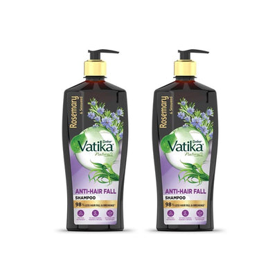 Dabur Set of 2 Vatika Naturals Rosemary & Seaweed Anti-Hair Fall Shampoo - 640ml each