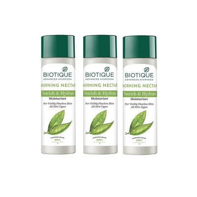 Biotique Set of 3 Morning Nectar Nourish & Hydrate Moisturizer - 190 ml each