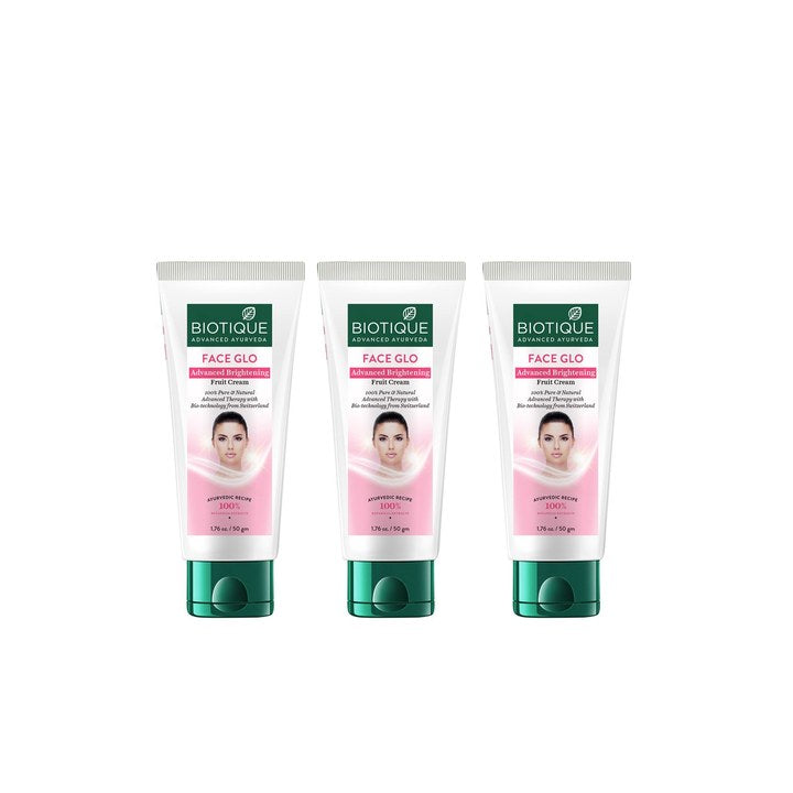 Biotique Set of 3 Face Glo Advanced Brightening Fruit Face Cream - 50g each