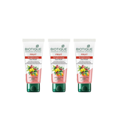 Biotique Set of 3 Fruit Brightening Face Wash - 100 ml each